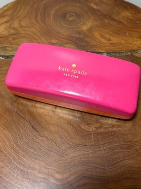 Kate Spade pink and orange Glasses Case (no glasses)